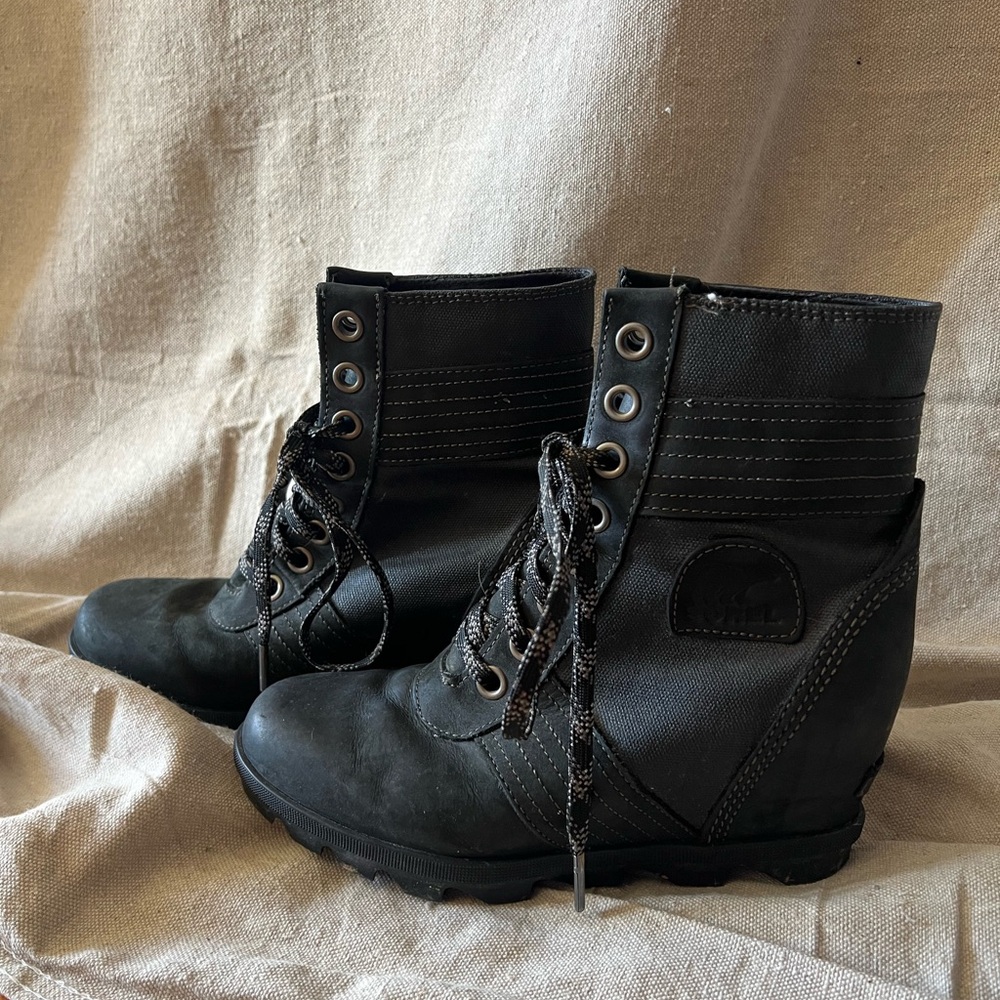 Sorel Black Combat Boots
